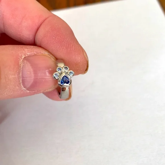 COPY - A pair of paw 🐾 print earrings in a silver tone - Picture 2 of 4